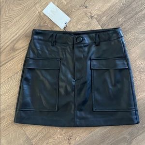 ZARA pleather faux leather mini skirt